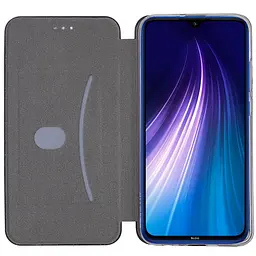 Шкіряний чохол-книжка Classy для Xiaomi Redmi Note 8 / Note 8 2021 Бордовий - мініатюра 3
