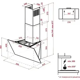 Витяжка Perfelli DN 6422 D 850 IV LED - мініатюра 7
