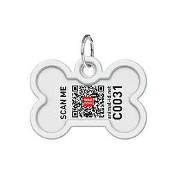 Адресник для собак і котів Waudog Smart ID з QR паспортом, Водяні лілії, L, 40х28 мм - мініатюра 3