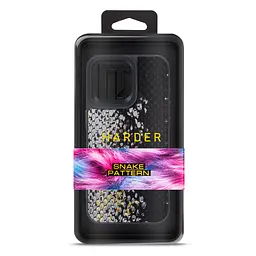 Кожаный чехол для Apple iPhone 15 Pro Max, Harder Snake Pattern, черный, термополиуретан ТПУ + экокожа с текстурой змеиной кожи, панель, защита корпуса, противоударный, микрофибра, рамка вокруг камеры, защита всего корпуса, (ARM76799) - мініатюра 3