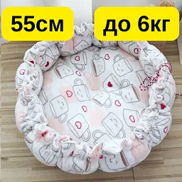 Лежак-трансформер для котів і собак 2-в-1 — 55 см до 6 кг, м’який будиночок-килимок, регульований, теплий KT8004602