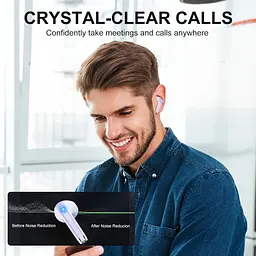 Бездротові навушники Bluetooth 5.3 з 4 мікрофонами з шумозаглушенням ENC — HiFi Stereo Deep Bass — 40 годин - мініатюра 5