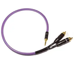 Інтерфейсний кабель MiniJack 3.5 mm-2хRCA Melodika MDMJ2-R20 Purple Cable 2m - мініатюра 3