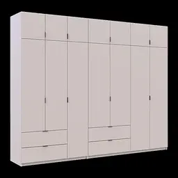 Розпашна Шафа для одягу Doros Лукас Кашемір 3+4 ДСП 300х50х240 (42005132) - мініатюра 6