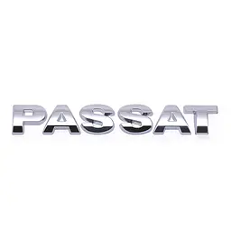 Емблема напис Passat метал (прямі букви) (Габарити: 115х16 мм) Хром на скотчі 17803 - мініатюра 2