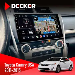 Штатна магнітола Toyota Camry 2011-2015 USA Decker D10-011 4x64, DSP, 4G, 360 Decker (НФ-00006489)