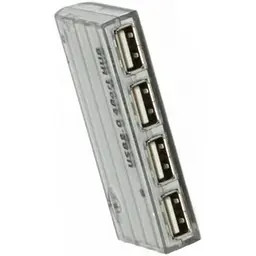 Хаб USB Viewcon VE099, сріблястий, USB 2.0 - 4xUSB 2.0, кабель 1 м - мініатюра 2