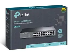 Комутатор TL-SF1024D, 24x10/100 Mb/s, металевий корпус, некерований TP-Link teh0028241 - мініатюра 4