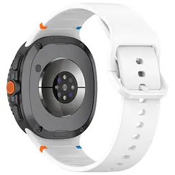 Силіконовий ремінець на смарт годинник Samsung Galaxy Watch 8 40mm/8 Classic 46mm/8 44mm, Silicone, white, зі зручною застібкою, на фітнес браслет, ArmorStandart (ARM86868) - мініатюра 2