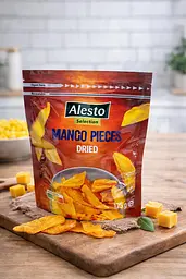 Манго сушене Alesto 125 г — шматочки манго, зручна упаковка для перекусу