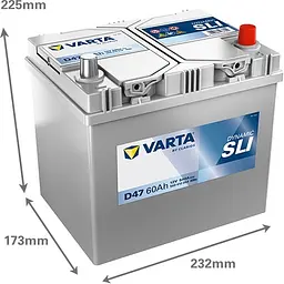 Акумулятор Varta Dynamic SLI 12В 60Аг 540А (EN) R+ (560410054) - мініатюра 2