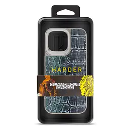 Кожаный чехол для Apple iPhone 15 Pro Max, Harder Glamorous Croco, разноцветный, термополиуретан ТПУ + экокожа с имитацией кожи крокодила, панель, защита корпуса, противоударный, микрофибра, рамка вокруг камеры, защита всего корпуса, (ARM76765) - мініатюра 3