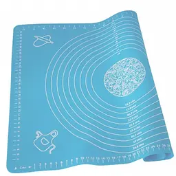 Килимок силіконовий Kamille для розкачування тіста 50*39 см Синій - мініатюра 6