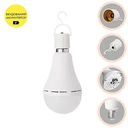 Лампа Eurolamp Led A70 12W E27 4500K з акумулятором (LED-A70-12274(EM)) - мініатюра 3