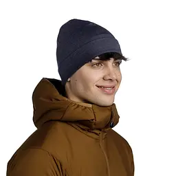 Шапка Buff Merino Heavyweight Beaney Solid Indigo (1033-BU 111170.785.10.00) - мініатюра 3
