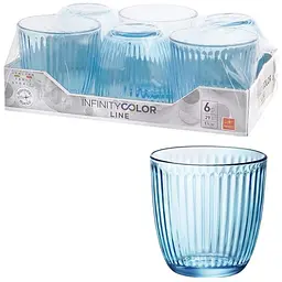 Набір склянок Bormioli Rocco Line acqua Lively blue 290 мл 6 шт. (580502VSU) - мініатюра 4