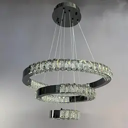Люстра Linisoln 7968-60*40*20 BK метал, кришталь, LED, чорний, 1 лампа - мініатюра 4