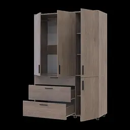 Шафа для одягу Doros Торн Кремона Канноло 3 ДСП/3Ш (штанга) 135х51.6х200 (44900477) - мініатюра 3