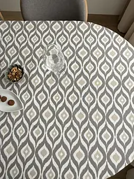 Скатертина столова Ecotton DUCK 170х220 см водовідштовхувальна Абстракт сірий (27951/29) (24999) - мініатюра 9
