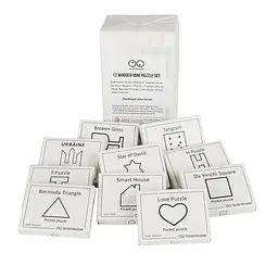 Набір дерев'яних головоломок Wooden mini puzzle set Заморочка 12en