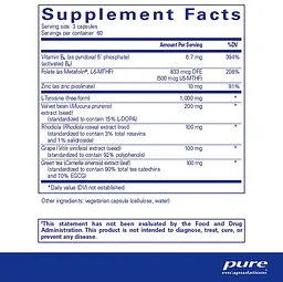Підтримка допаміну Pure Encapsulations DopaPlus 180 капсул - мініатюра 2