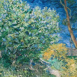 Інтер'єрна картина Кущ бузку, Вінсент ван Гог, Vincent van Gogh, Lilac Bush, інтер'єрний декор, 60×80 см (id6664) - мініатюра 6