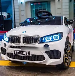 Дитячий електромобіль BMW на радіокеруванні (4 мотора по 45W MP3 USB) Джип Bambi M 4299EBLR-1 Білий - мініатюра 2