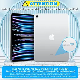 Магнітна клавіатура для iPad Air 13 дюймів M3 2025/M2 2024, iPad Pro 12,9 дюймів 6-го/5-го/4-го/3-го поколінь 2018-2022, трекпад - мініатюра 5