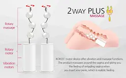 Мастурбатор Kokos Hera Hip Real 2WayPlus з функцією масажу та вібрацією - мініатюра 6