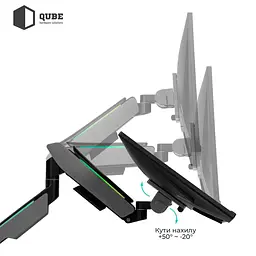 Кронштейн QUBE RGB4920G до 49" 20kg max RGB4920G - мініатюра 10