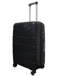 Валіза середня M+ з поліпропілену Milano bag 0305 84л Чорна - мініатюра 2