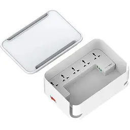 Подовжувач мережевий LDNIO Management Power Strip Box SN5310 3USB, QC, 5 Sockets, 15.5W/10A