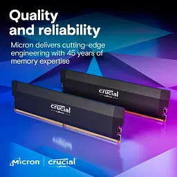 Модуль пам'яті Crucial DDR5 32GB Pro OC 6400Mhz CL40 Black (CP32G64C40U5B) - мініатюра 6