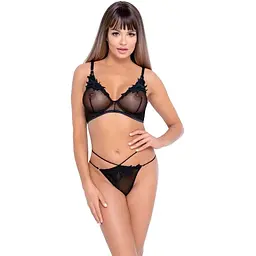 Комплект білизни Cottelli Lingerie Bra and Rio S чорний