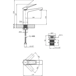 Змішувач Kroner Ersel-GRP0110BV (CV035472) - мініатюра 9