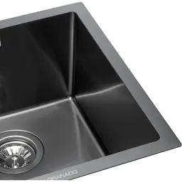 Мийка кухонна GRANADO Under top mini STEEL S201 black (GS10201B) - мініатюра 5