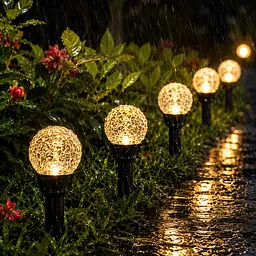 Садовий світильник garden light з сонячною панеллю / Кулясті ліхтарі для саду з бульбашками Solar / Світлодіодна LED-гірлянда для саду - мініатюра 5