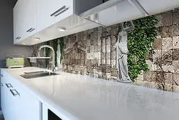 Кухонний фартух Скульптура вінілова наклейка ПВХ під камінь Античність Сірий 60х250 см Happy Pocket Z180810 - мініатюра 6