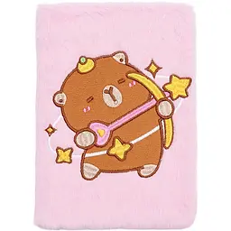 Блокнот А5 ZiBi Capybara 6 Kids Line плюшевий клітинка 80 аркушів (ZB.700020)