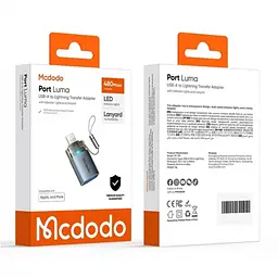Адаптер Mcdodo USB-A to Lightning Transfer Adapter чорний - мініатюра 2