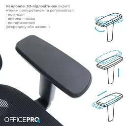 Офісне крісло OfficePro Wave OC670-B-B-B (OC670-B-B-B) - мініатюра 10