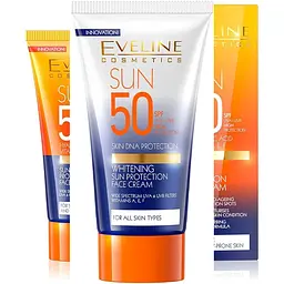 Сонцезахисний відбілюючий крем для обличчя Eveline з фільтром SPF 50, 50 мл - мініатюра 2