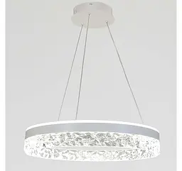 Світлодіодна люстра підвісна Artlight MD230327WH з білим кільцем, 53W - мініатюра 3