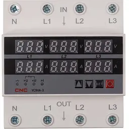 Реле контролю напруги та струму CNC YC9VA-3 63A