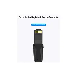Патч-корд Vention 3 м, UTP Cat. 6 RJ-45 плаский чорний (IBABI) - мініатюра 2