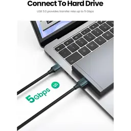 Дата кабель USB 3.0 AM/AM 2.0m US128 black Ugreen (10371) - мініатюра 4