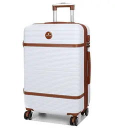 Валіза середня M ABS-пластик Worldline Airtex 629 67×45×27см 74л Білий