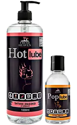 Iнтим-змазка Fresh Heaven зігріваюча Hot Lube 1000ml та анальна Pop Lube 250ml 