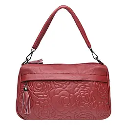Сумка жіноча Borsa Leather K1840-red 29х18х10 см Червоний - мініатюра 2