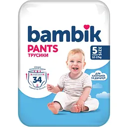 Подгузники-трусики Bambik 5 (12-17 кг), 34 шт.